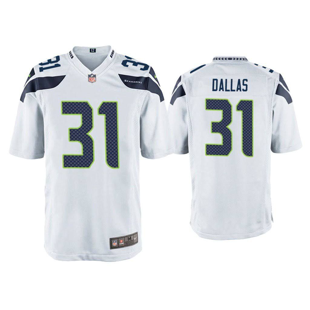 Men Seattle Seahawks 31 DeeJay Dallas Nike White Game NFL Jersey